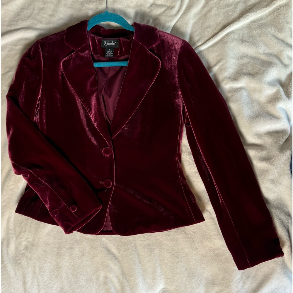 Beautiful Red Velvet Blazer